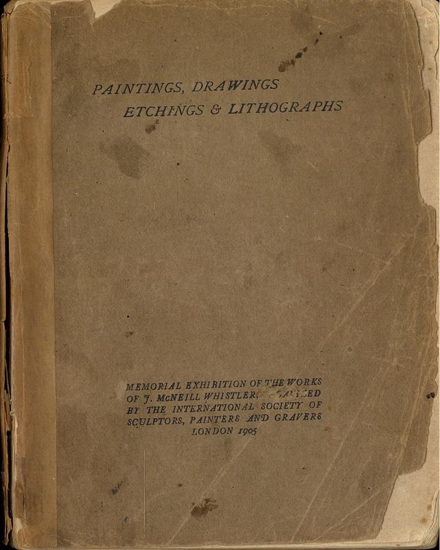 Paintings, drawings, etchings & lithographs : memorial exhibition of the works of James Abbott McNeill Whistler cover