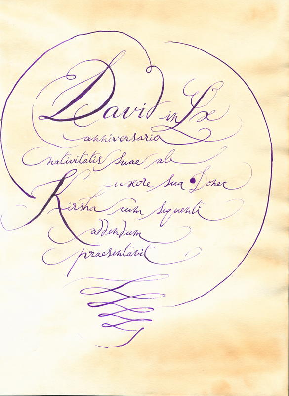 Hand-written note, in Latin / [Kirsha Kaechele?] cover