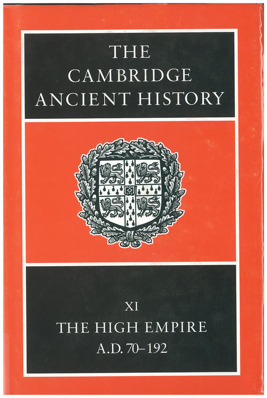 The Cambridge ancient history : volume 11, the high empire, AD 70-192 / Edited by Alan K. Bowman, Peter Garnsey and Dominic Rathbone cover