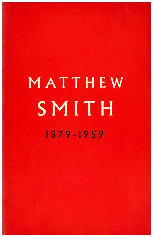 A memorial exhibition of works by Sir Matthew Smith C.B.E., 1879-1959 cover