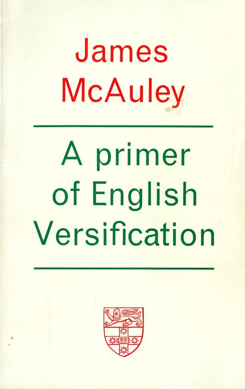 A primer of English versification / James McAuley cover
