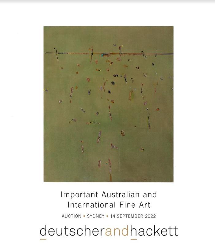 Important Australian and international fine art... : lots 1 - 83 / Deutscher and Hackett cover