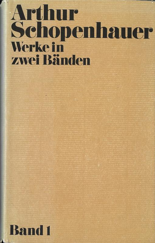 Arthur Schopenhauer : werke in zwei banden : band 1 cover