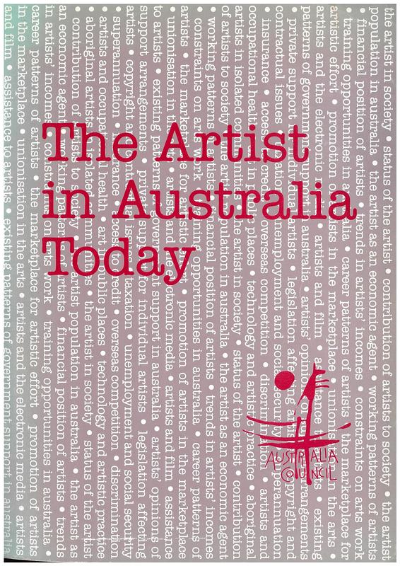 The artist in Australia today : report of the Committee for the Individual Artists Inquiry cover