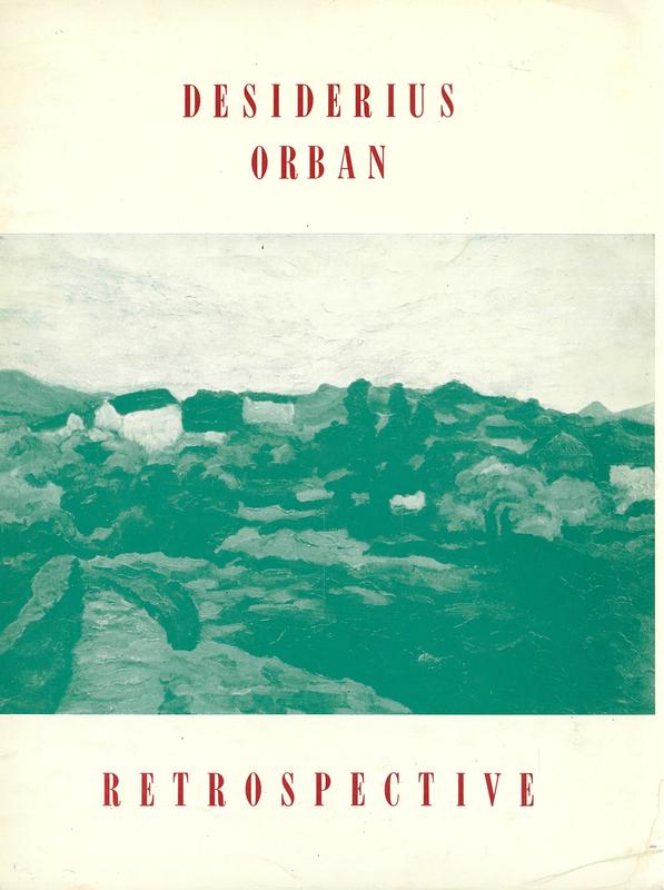 Desiderius Orban : retrospective cover