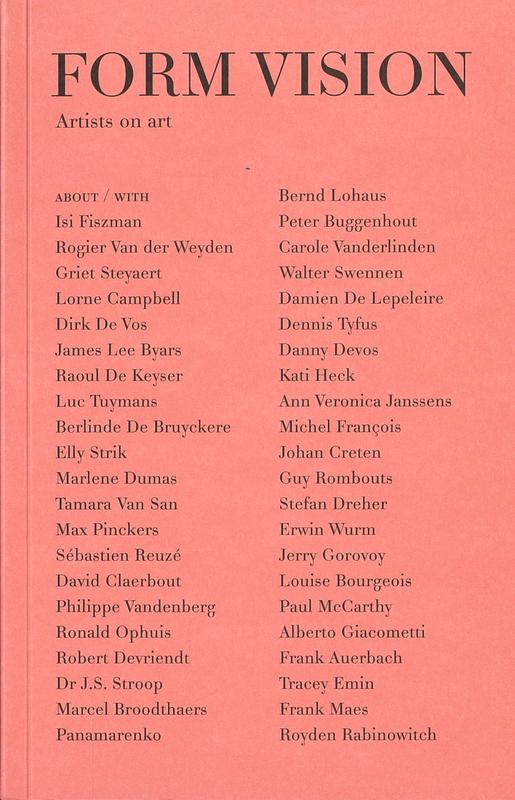 Form vision : artists on art / Hans Theys cover