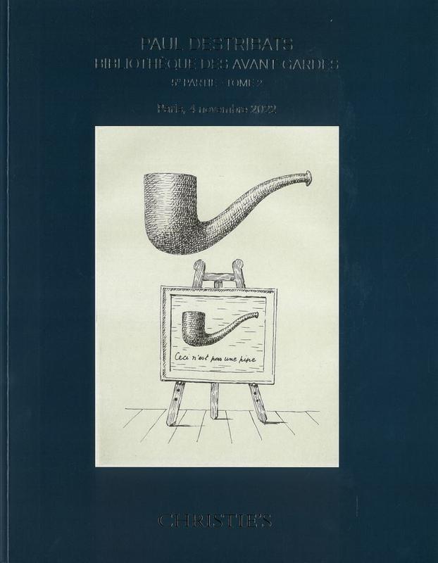 Paul Destribats bibliotheque des avant-gardes : 5e partie - tome 2 : vente aux encheres, Vendredi 4 novembre 2022 / Christie's cover