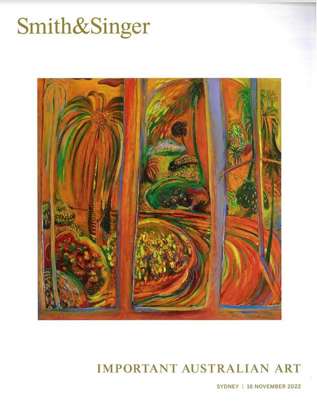Important Australian art : auction in Sydney, 16 November 2022 / Smith & Singer cover