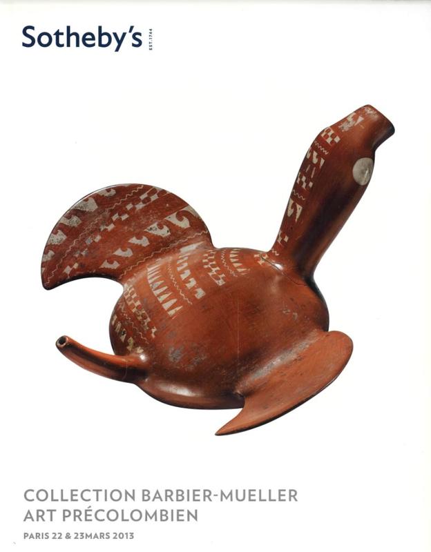 Collection Barbier-Mueller art Precolumbien : vente a Paris, vendredi 22 Mars 2013...Samedi 23 Mars 2013 / Sotheby's cover