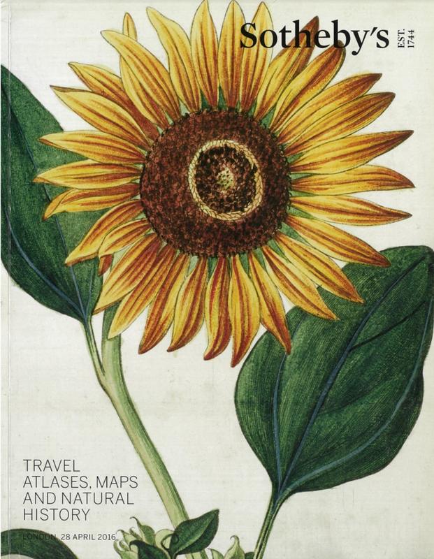 Travel, atlases, maps and natural history : auction in London, 28 April 2016 / Sotheby's cover