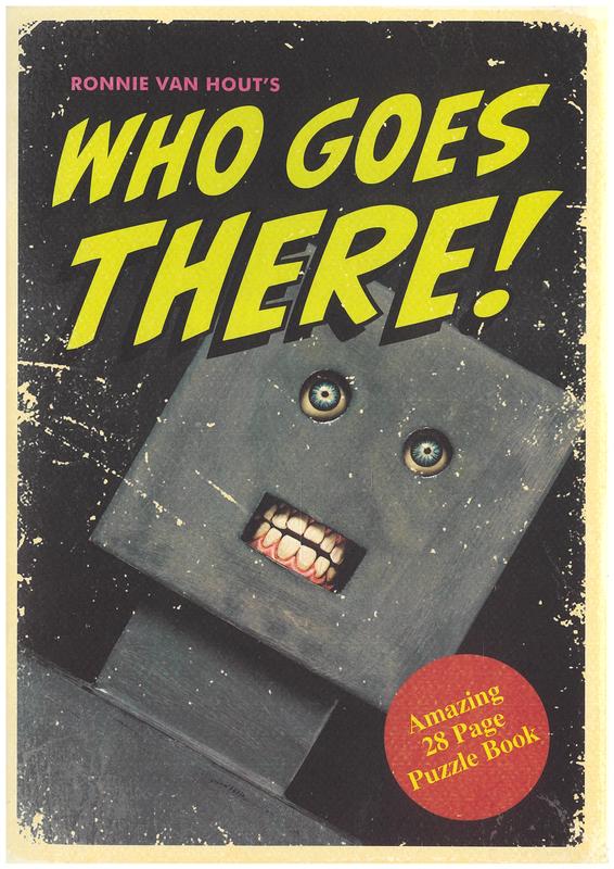 Ronnie van Hout's Who goes there! puzzle book cover