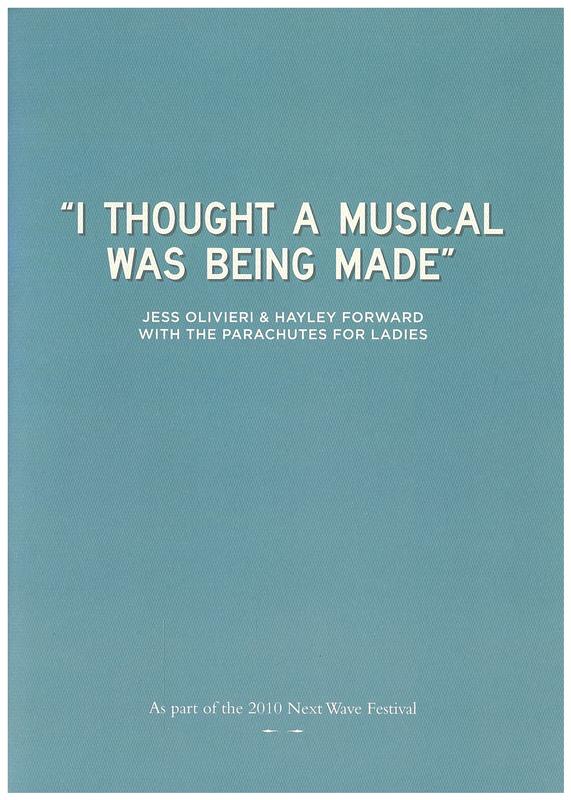 "I thought a musical was being made" / Jess Olivieri & Hayley Forward with the Parachutes for Ladies cover