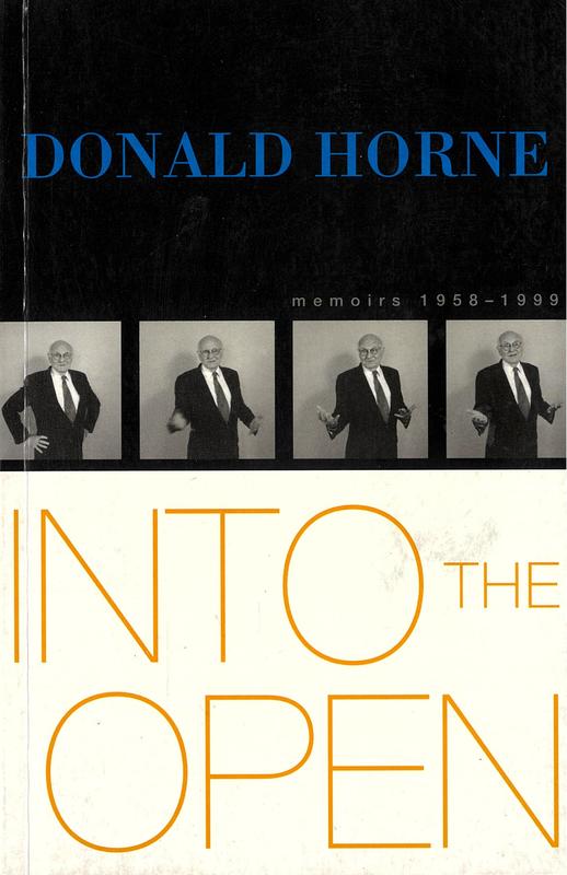 Into the open / Donald Horne cover