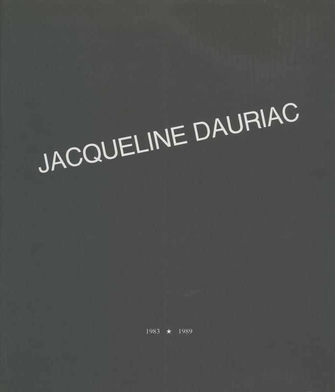 Jacqueline Dauriac : 1983-1989 cover
