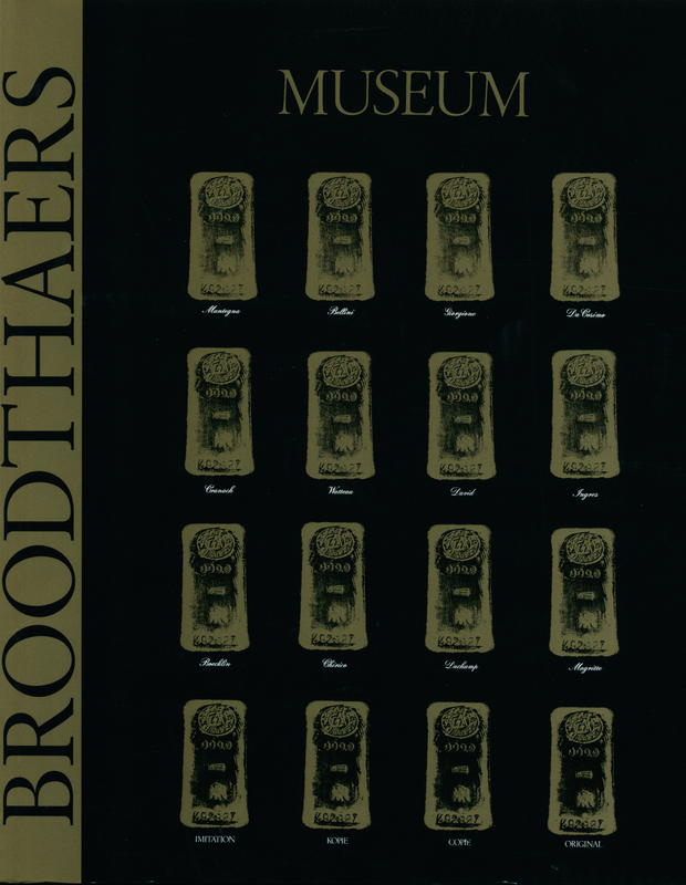 Marcel Broodthaers : catalogue of the editions, prints and books cover