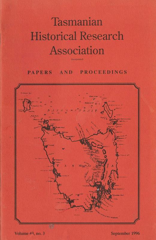 Tasmanian Historical Research Association : papers and proceedings cover