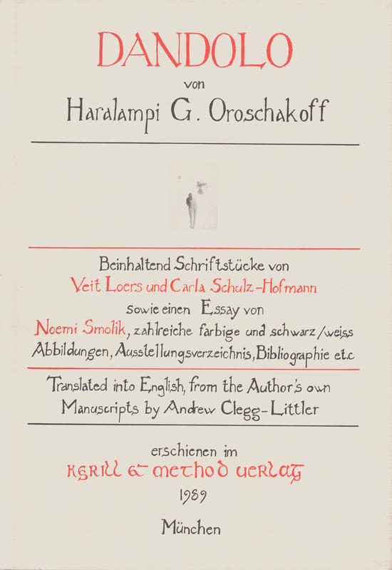 Oroschakoff : Dandolo / edited by Diana Grafin Hohenthal cover