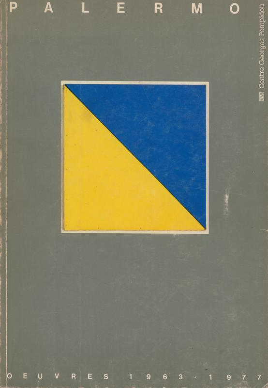 Palermo : oeuvres 1963-1977 cover