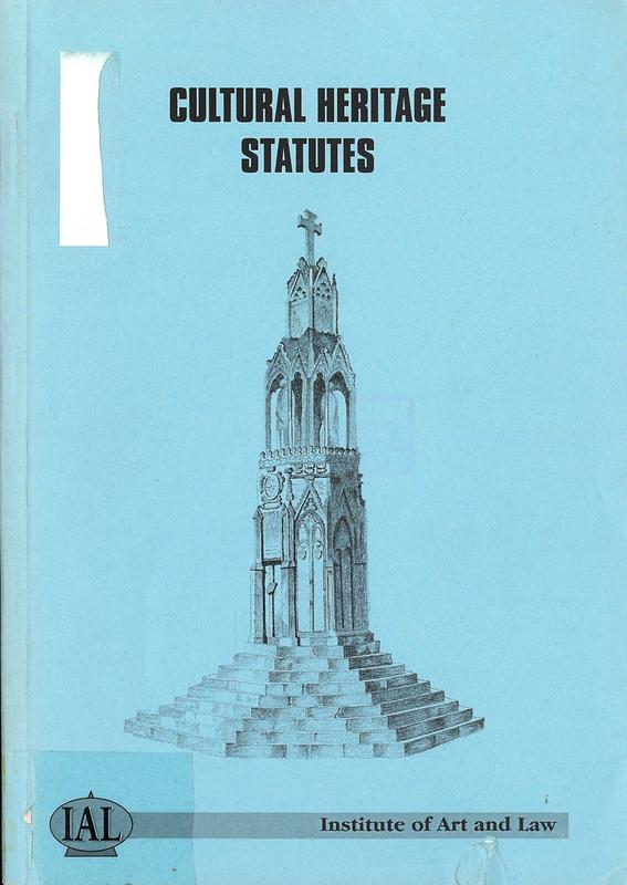 Cultural Heritage Statutes / Institute of Art and Law cover
