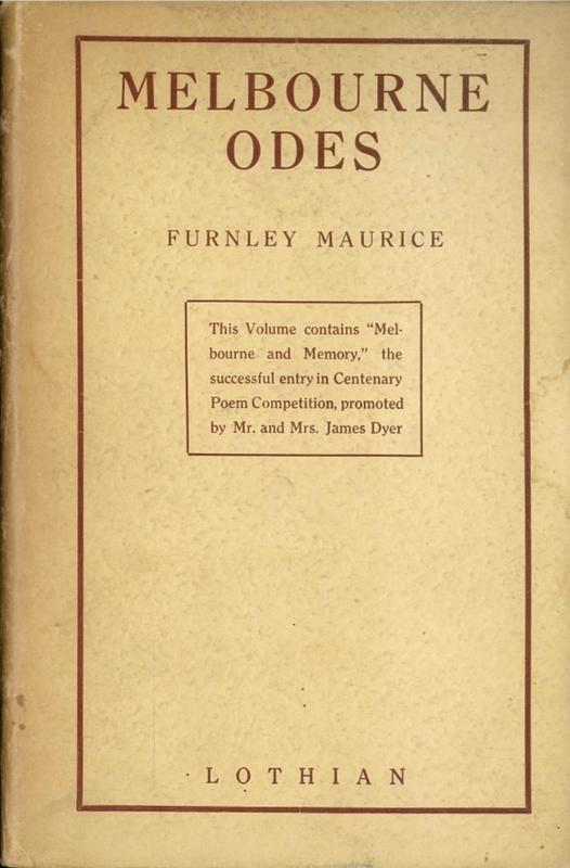 Melbourne Odes / by Furnley Maurice cover