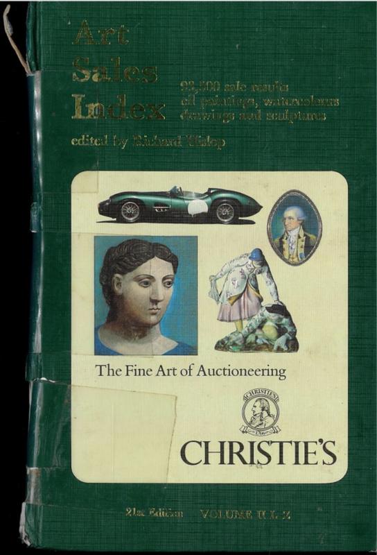The art sales index 1988/89 : volume II : oil paintings, watercolours and drawings : artists L-Z ; sculptures, bronzes and three dimensional works of art : artists A-Z / [edited by Richard Hislop] cover