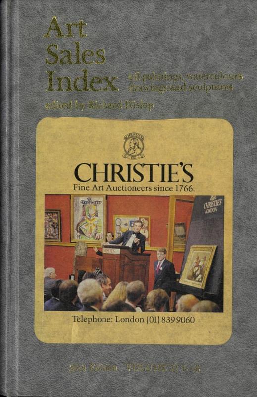 The art sales index 1987/88 : volume II : oil paintings, watercolours and drawings : artists L-Z : sculptures, bronzes and three dimensional works of art : artists A-Z / [edited by Richard Hislop] cover