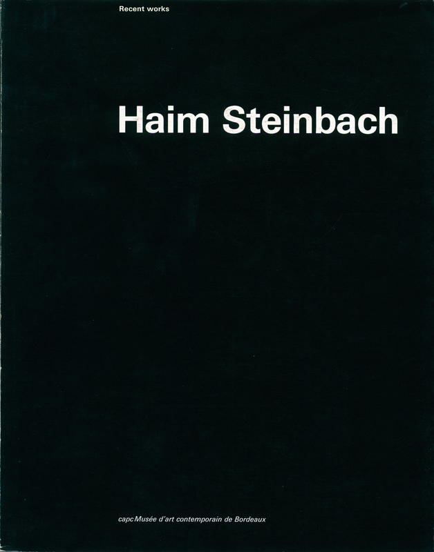 Haim Steinbach : recent works cover
