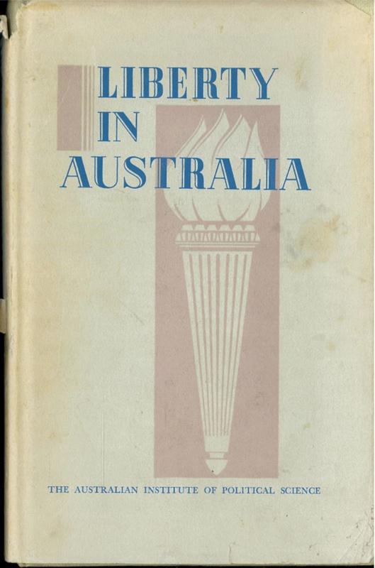 Liberty in Australia / Australian Institute of Political Science cover