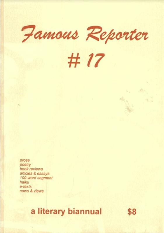 Famous reporter : a literary biannual cover
