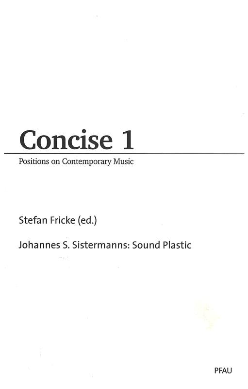 Concise : positions on contemporary music cover