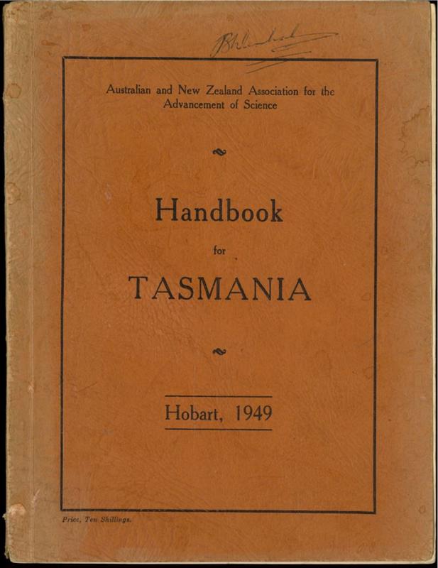 Handbook for the members of the Australian and New Zealand Association for the Advancement of Science on the occasion of its meeting held in Hobart, January 1949 cover