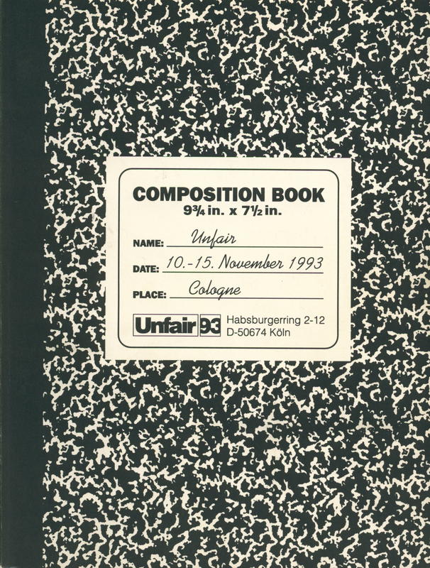Unfair 93 Composition Book 9 3/4 in. x 7 1/2 in. cover