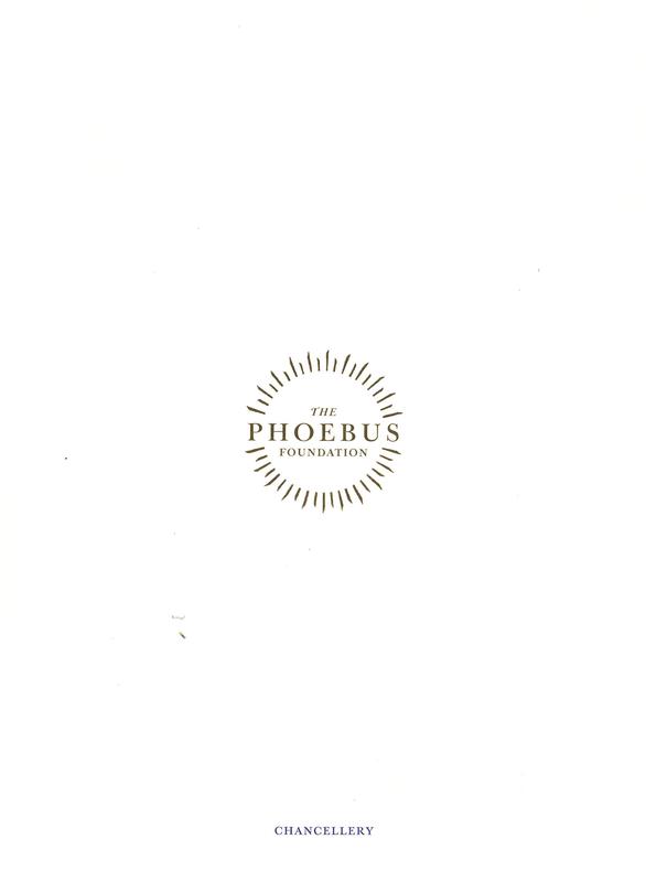 The Phoebus Foundation : Chancellery cover