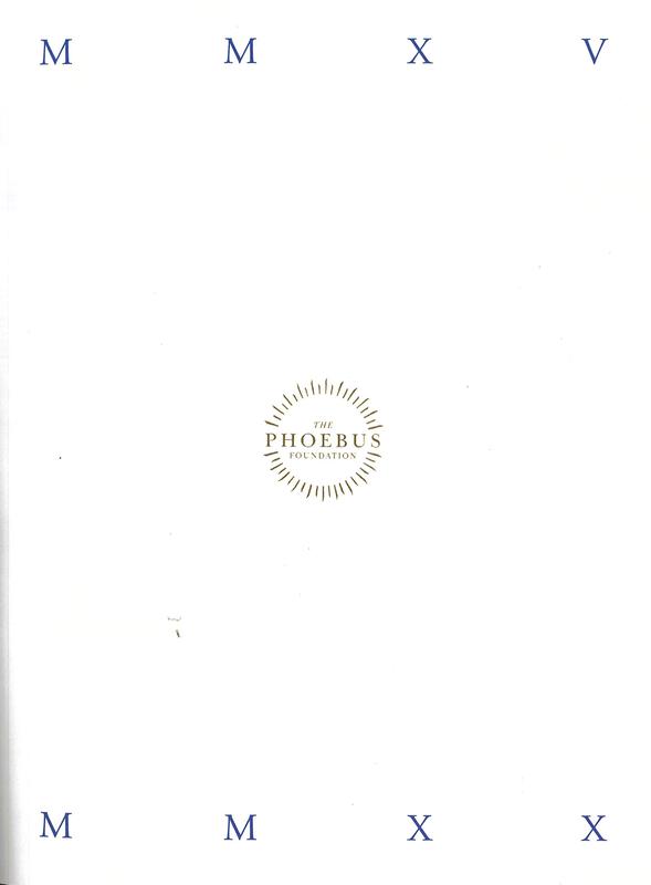 2015-2020 : five-year report of the Phoebus Foundation Chancellery cover