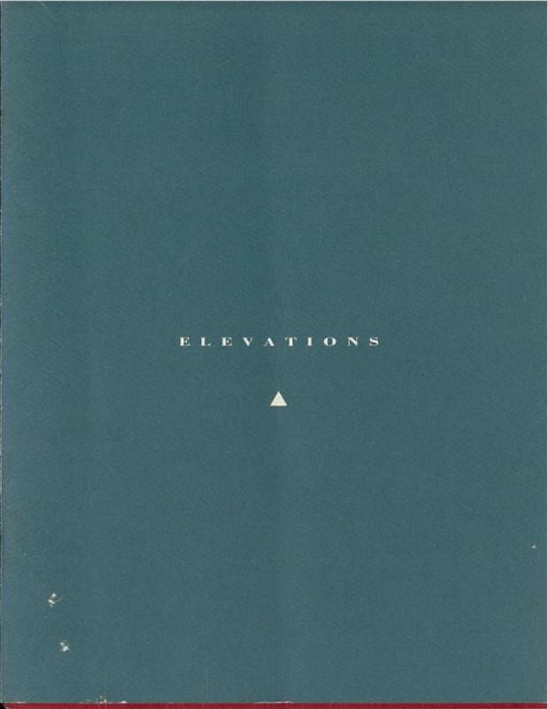 Elevations : Philip Wolfhagen paintings 1993 cover