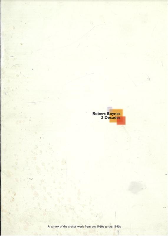 Robert Boynes : 3 decades cover