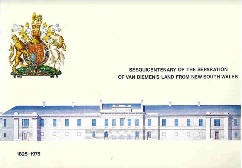 Sesquicentenary of the separation of Van Diemen's Land from New South Wales, 1825-1975 cover
