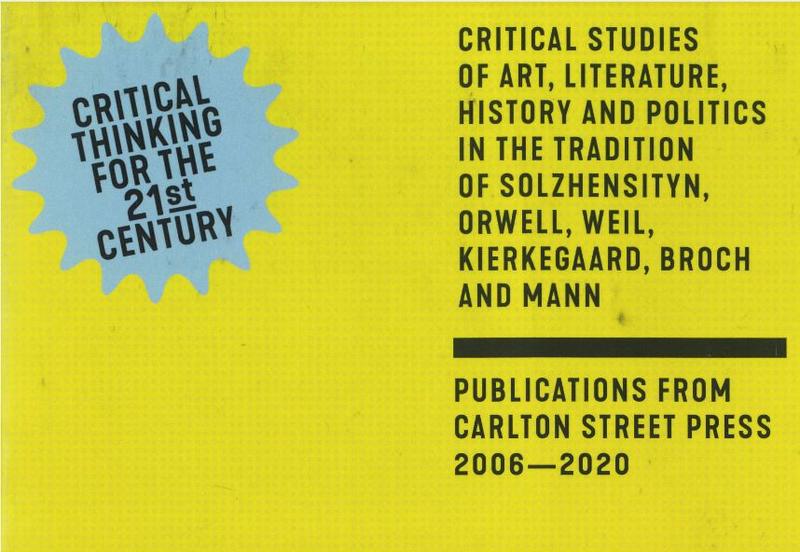 Publications from Carlton Street Press 2006-2020 cover