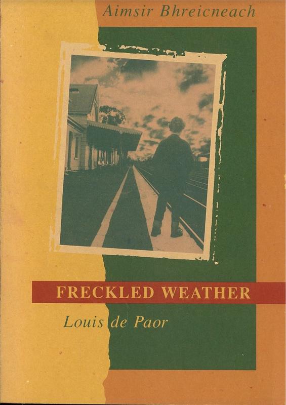 Aimsir bhreicneach = freckled weather / Louis de Paor cover