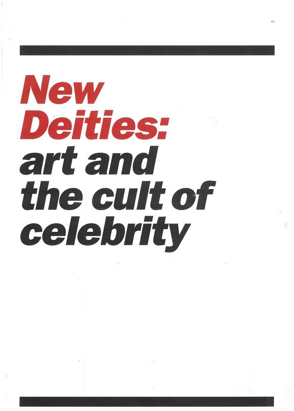 New deities : art and the cult of celebrity cover