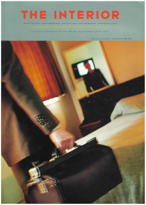 The interior : monitoring contemporary design, art, environment, anthropology cover