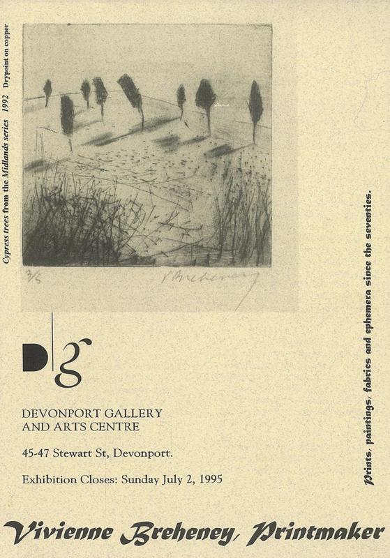 Vivienne Breheney : printmaker cover