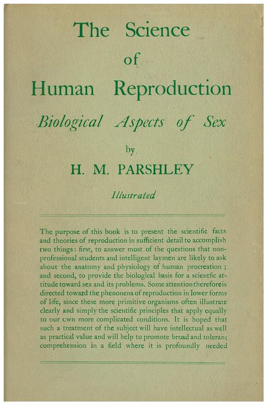 The science of human reproduction : biological aspects of sex / by H. M. Parshley cover