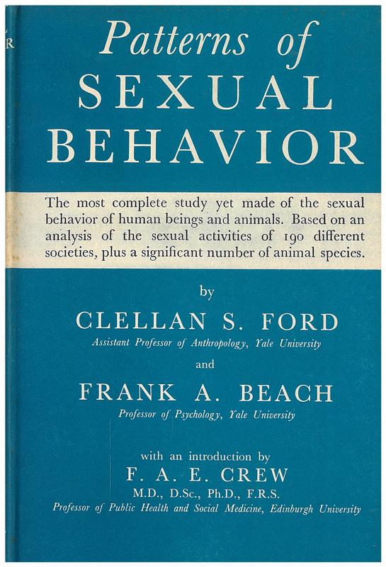 Patterns of sexual behavior / by Clellan S. Ford and Frank A. Beach ; introduction by F. A. E. Crew cover