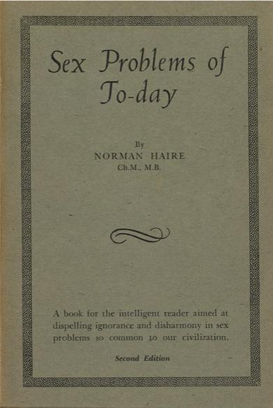Sex problems of to-day / by Norman Haire cover