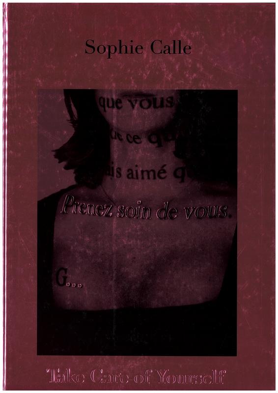 Take care of yourself / Sophie Calle cover