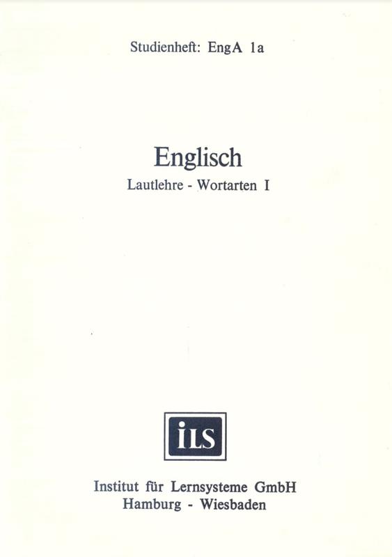 Englisch Lautlehre - Wortarten I / von Heinz-August Menke, Studeinrat bearbeitet con Dr. Hiltgunt Grabler cover