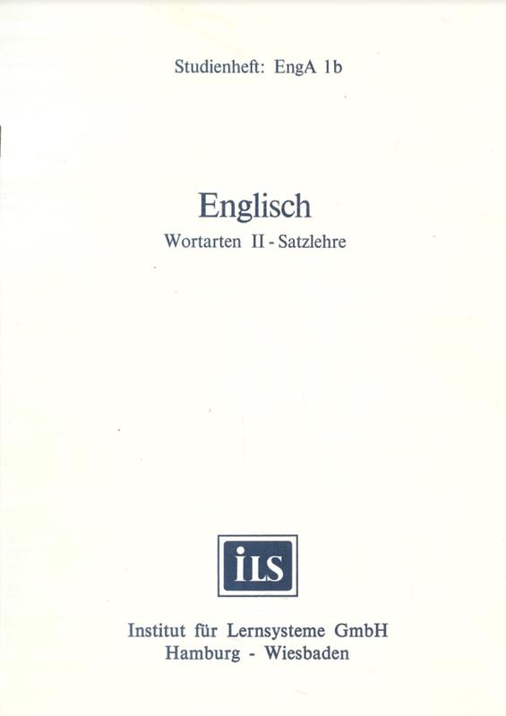 Englisch - Wortarten II - Satzlehre cover