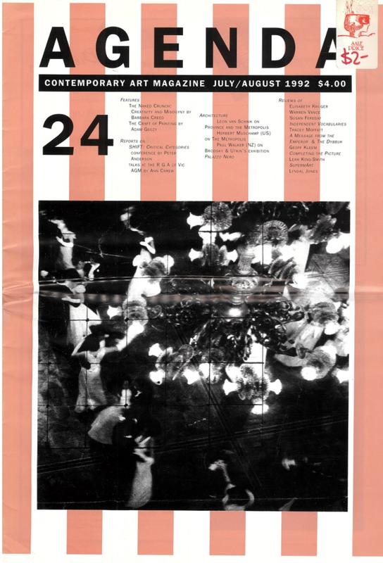 Agenda contemporary art magazine cover