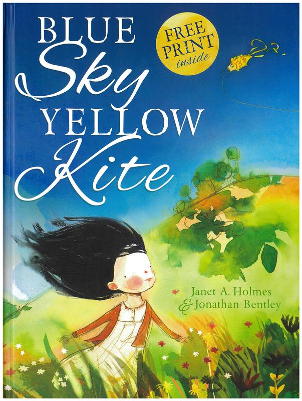 Blue sky yellow kite / Janet A. Holmes and Jonathan Bentley cover